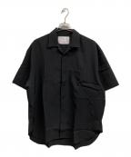 hangoverz clothezハングオーバーズ）の古着「半袖刺繍シャツ」｜ブラック