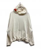 UNPRECEDENTEDアンプレシデンティッド）の古着「プルオーバーパーカー/UNPRECEDENTEDスウェット」｜アイボリー