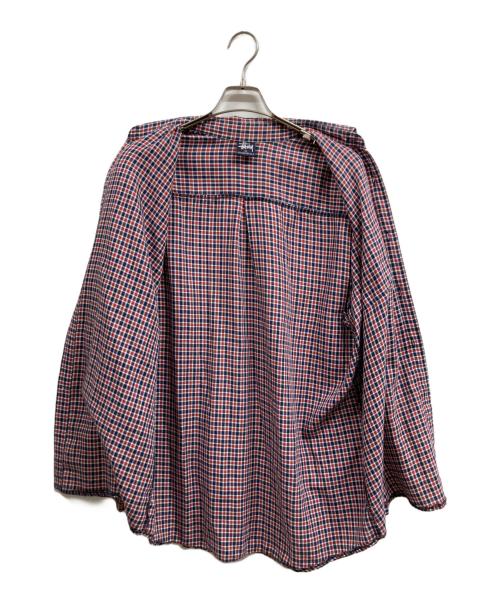 stussy（ステューシー）stussy (ステューシー) 紺タグ チェックシャツ レッド×ネイビー サイズ:XLの古着・服飾アイテム
