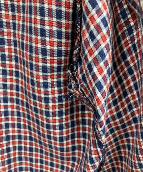 stussy（ステューシー）stussy (ステューシー) 紺タグ チェックシャツ レッド×ネイビー サイズ:XLの古着・服飾アイテム