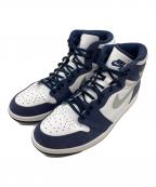 NIKEナイキ）の古着「ハイカットスニーカー」｜ネイビー