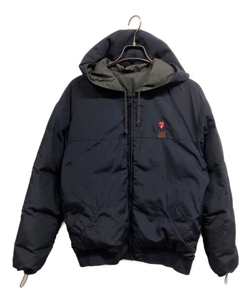 PAPAS（パパス）PAPAS (パパス) リバーシブルダウンジャケット ネイビー サイズ:Lの古着・服飾アイテム