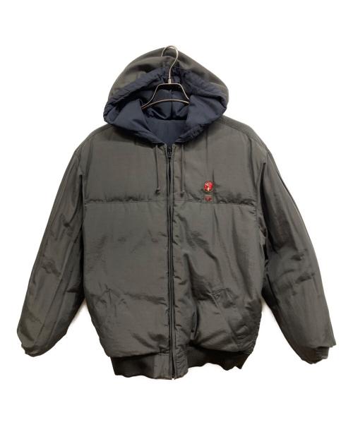 PAPAS（パパス）PAPAS (パパス) リバーシブルダウンジャケット ネイビー サイズ:Lの古着・服飾アイテム