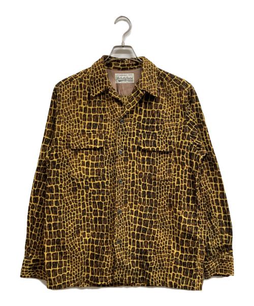 WACKO MARIA（ワコマリア）WACKO MARIA (ワコマリア) レオパード柄コーデュロイシャツ ブラウン サイズ:Lの古着・服飾アイテム
