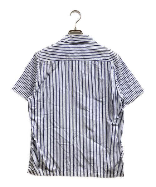 WACKO MARIA（ワコマリア）WACKO MARIA (ワコマリア) ストライプオープンカラーシャツ ホワイト×ブルー サイズ:Mの古着・服飾アイテム