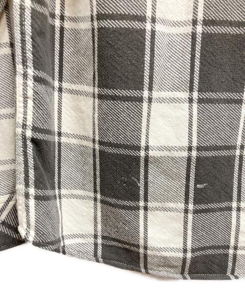 Ron Herman（ロンハーマン）Ron Herman (ロンハーマン) ペイント加工チェックネルシャツ ブラウン サイズ:Sの古着・服飾アイテム
