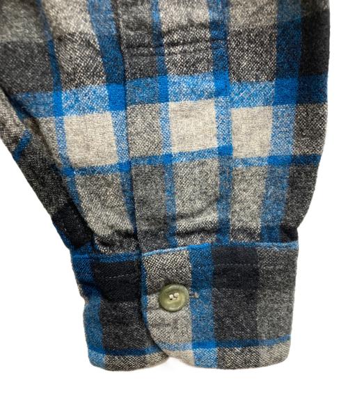 PENDLETON（ペンドルトン）PENDLETON (ペンドルトン) 50ｓボードシャツ グレー×ブルー サイズ:Mの古着・服飾アイテム