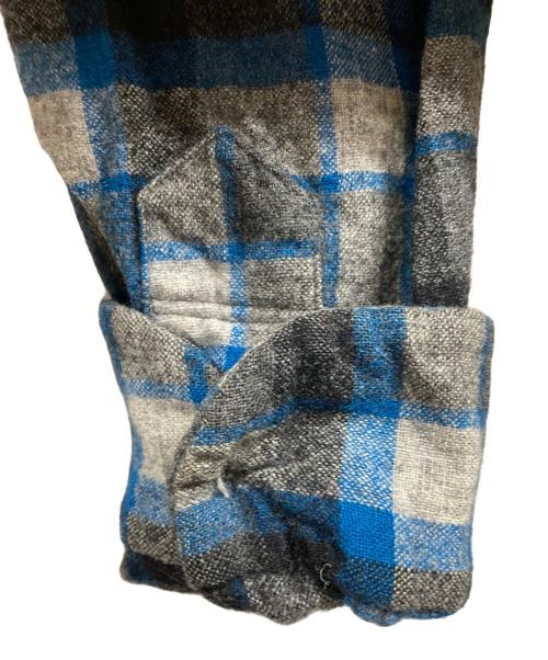 PENDLETON（ペンドルトン）PENDLETON (ペンドルトン) 50ｓボードシャツ グレー×ブルー サイズ:Mの古着・服飾アイテム
