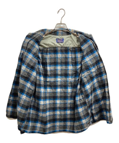 PENDLETON（ペンドルトン）PENDLETON (ペンドルトン) 50ｓボードシャツ グレー×ブルー サイズ:Mの古着・服飾アイテム
