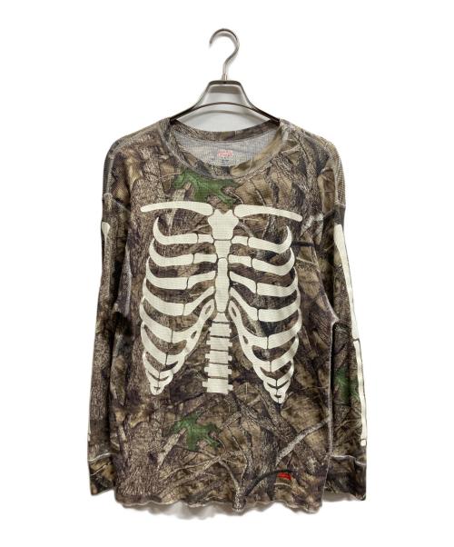 SUPREME（シュプリーム）Supreme (シュプリーム) Hanes (ヘインズ) 24FW Bones Thermal Crew カーキ サイズ:XLの古着・服飾アイテム