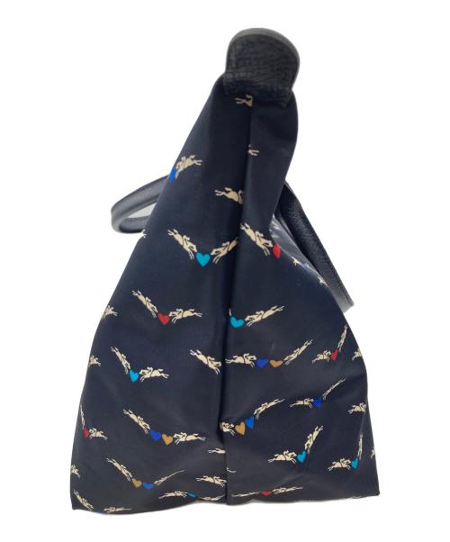 LONGCHAMP（ロンシャン）LONGCHAMP (ロンシャン) 総柄トートバッグ ネイビーの古着・服飾アイテム