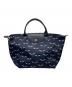 LONGCHAMP（ロンシャン）の古着「総柄トートバッグ」｜ネイビー
