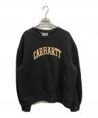 Carhartt WIPカーハート ワーク イン プログレス）の古着「カレッジロゴスウェット/CARHARTT WIPスウェット」｜ブラック