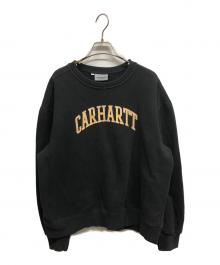 Carhartt WIP（カーハート ワーク イン プログレス）の古着「カレッジロゴスウェット/CARHARTT WIPスウェット」｜ブラック