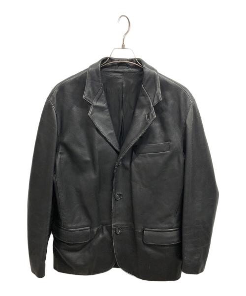 unknown（アンノウン）unknown (アンノウン) レザーテーラードジャケット ブラック サイズ:46の古着・服飾アイテム