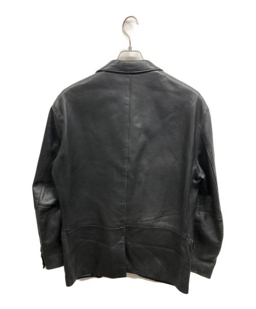 unknown（アンノウン）unknown (アンノウン) レザーテーラードジャケット ブラック サイズ:46の古着・服飾アイテム