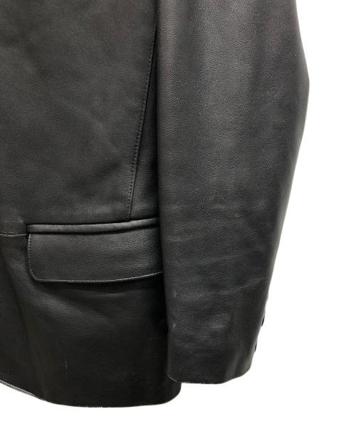 unknown（アンノウン）unknown (アンノウン) レザーテーラードジャケット ブラック サイズ:46の古着・服飾アイテム