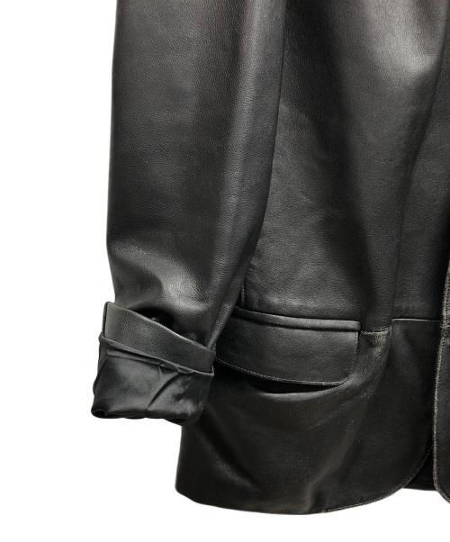 unknown（アンノウン）unknown (アンノウン) レザーテーラードジャケット ブラック サイズ:46の古着・服飾アイテム