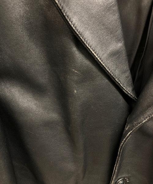 unknown（アンノウン）unknown (アンノウン) レザーテーラードジャケット ブラック サイズ:46の古着・服飾アイテム