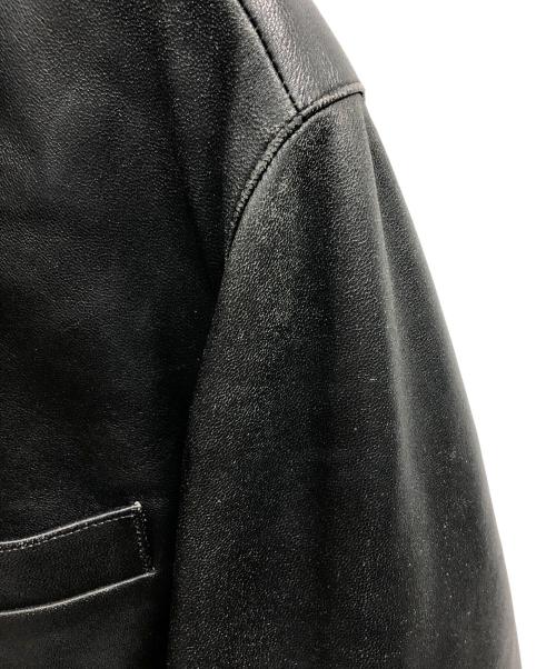 unknown（アンノウン）unknown (アンノウン) レザーテーラードジャケット ブラック サイズ:46の古着・服飾アイテム