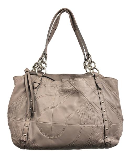COACH（コーチ）COACH (コーチ) ステッチド ロゴトートバッグ ブラウンの古着・服飾アイテム