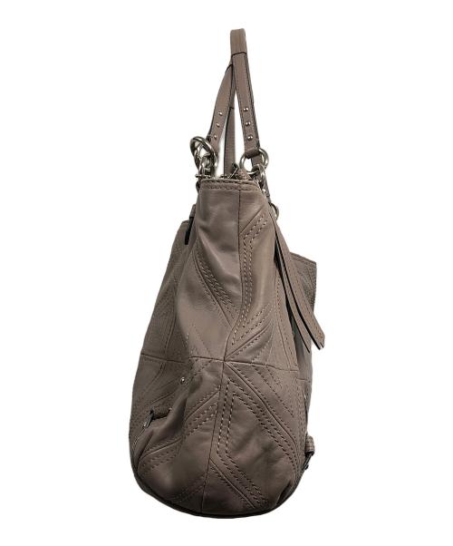 COACH（コーチ）COACH (コーチ) ステッチド ロゴトートバッグ ブラウンの古着・服飾アイテム