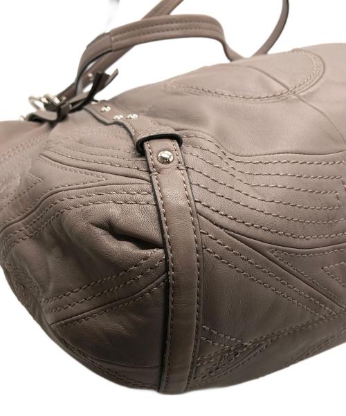 COACH（コーチ）COACH (コーチ) ステッチド ロゴトートバッグ ブラウンの古着・服飾アイテム
