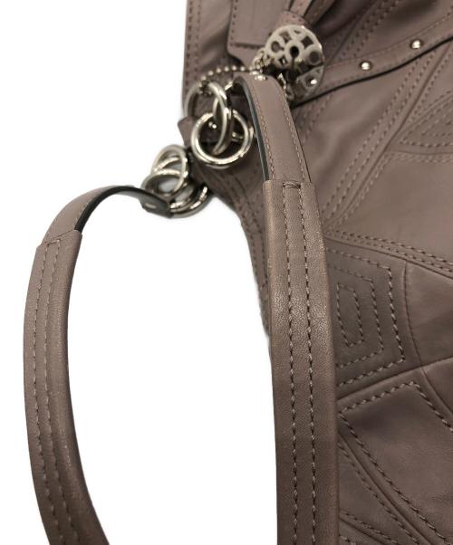 COACH（コーチ）COACH (コーチ) ステッチド ロゴトートバッグ ブラウンの古着・服飾アイテム