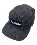 SUPREMEシュプリーム）の古着「24FW Lasered Denim Camp Cap」｜グレー