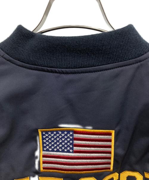 AVIREX（アヴィレックス）AVIREX (アヴィレックス) OPEN BOTTOM MA-1 フライトジャケット ネイビー サイズ:XLの古着・服飾アイテム