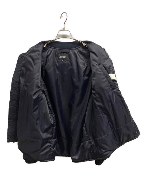 AVIREX（アヴィレックス）AVIREX (アヴィレックス) OPEN BOTTOM MA-1 フライトジャケット ネイビー サイズ:XLの古着・服飾アイテム