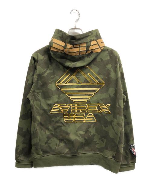 AVIREX（アヴィレックス）AVIREX (アヴィレックス) ウインドガード ジップパーカー カーキ サイズ:Lの古着・服飾アイテム