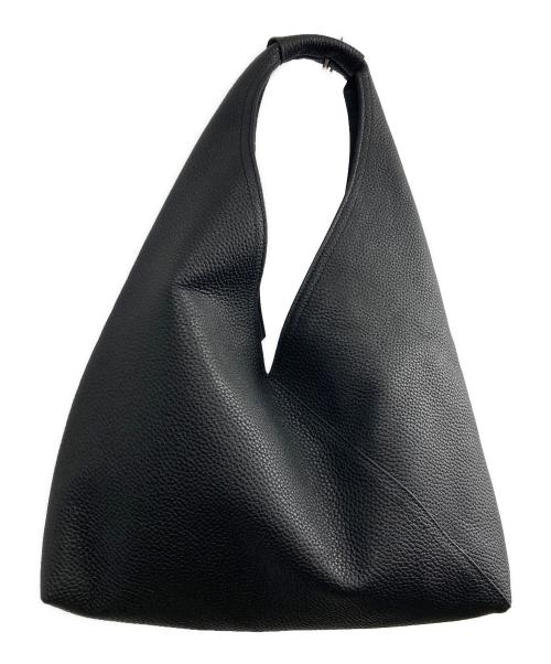 Hush Tug（ハッシュタグ）HUSH TUG (ハッシュタグ) レザーハンドバッグ ブラックの古着・服飾アイテム