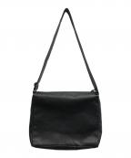 Hush Tugハッシュタグ）の古着「レザーショルダーバッグ」｜ブラック