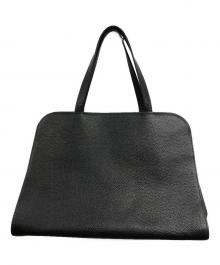 Hush Tug（ハッシュタグ）の古着「レザートートバッグ」｜ブラック