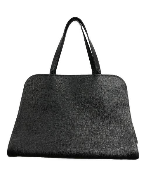 Hush Tug（ハッシュタグ）HUSH TUG (ハッシュタグ) レザートートバッグ ブラックの古着・服飾アイテム