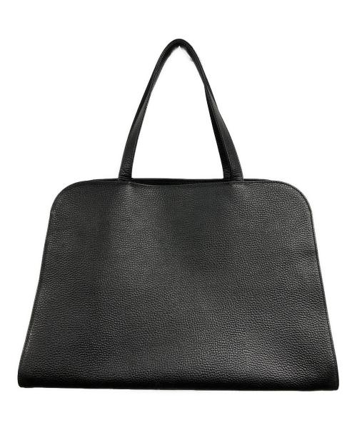 Hush Tug（ハッシュタグ）HUSH TUG (ハッシュタグ) レザートートバッグ ブラックの古着・服飾アイテム