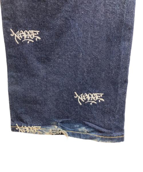 X-LARGE（エクストララージ）X-LARGE (エクストララージ) ALLOVER LOGO DENIM PANTS インディゴ サイズ:32の古着・服飾アイテム