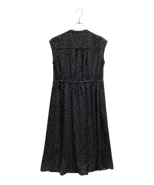 DRESSTERIOR（ドレステリア）DRESSTERIOR (ドレステリア) ドットプリントフレンチスリーブワンピース ブラック サイズ:36の古着・服飾アイテム