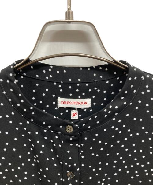 DRESSTERIOR（ドレステリア）DRESSTERIOR (ドレステリア) ドットプリントフレンチスリーブワンピース ブラック サイズ:36の古着・服飾アイテム