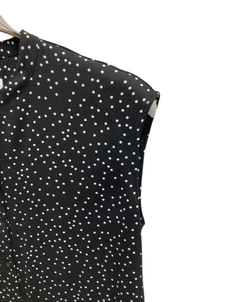 DRESSTERIOR（ドレステリア）DRESSTERIOR (ドレステリア) ドットプリントフレンチスリーブワンピース ブラック サイズ:36の古着・服飾アイテム