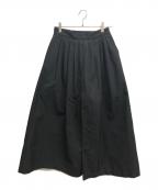MANOFマノフ）の古着「LAYER TUCK SKIRT」｜ブラック