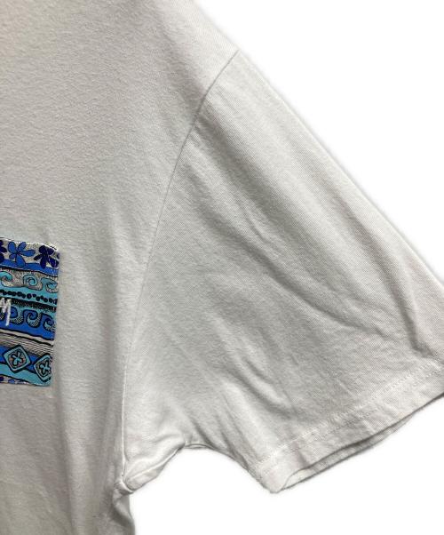 stussy（ステューシー）stussy (ステューシー) ポケットTシャツ/stussyTシャツ ホワイト サイズ:Lの古着・服飾アイテム