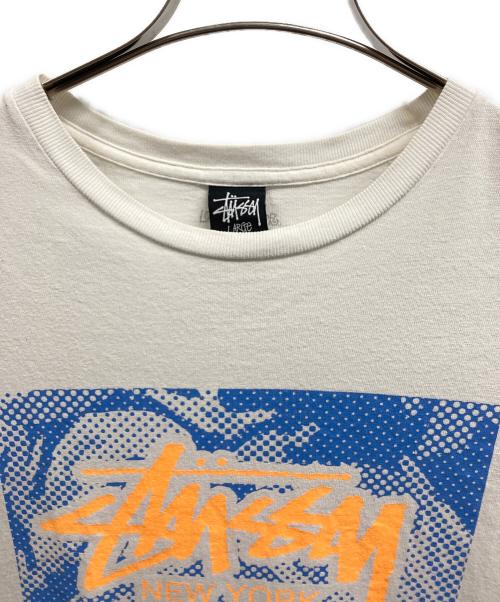 stussy（ステューシー）stussy (ステューシー) プリントTシャツ	/stussyTシャツ ホワイト サイズ:Lの古着・服飾アイテム