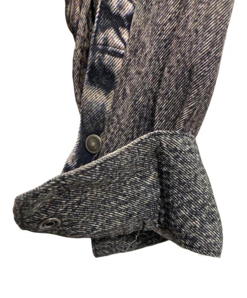 DIESEL（ディーゼル）DIESEL (ディーゼル) 転写プリント長袖シャツ ブラック サイズ:46の古着・服飾アイテム
