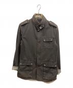 BURBERRY BLACK LABELバーバリーブラックレーベル）の古着「ジップアップジャケット」｜ブラウン