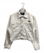 stussyステューシー）の古着「cropped denim jacket」｜ホワイト