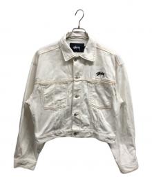 stussy（ステューシー）の古着「cropped denim jacket」｜ホワイト