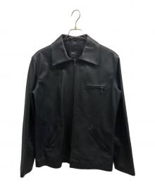A.P.C.（アーペーセー）の古着「シングルライダースジャケット」｜ブラック