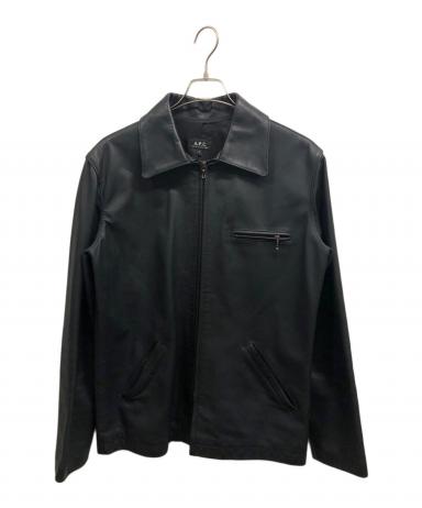 希少old A.P.C. 馬革 フランス製 レザージャケット S ヴィンテージ 中古・古着通販】A.P.C. (アーペーセー) シングルライダースジャケット